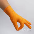 I guanti sintetici arancione addensato anti -slip industriali in vinile nitrile miscela texture diamanti